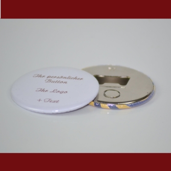 Button with bottle opener - Button size 59 mm 6 pcs